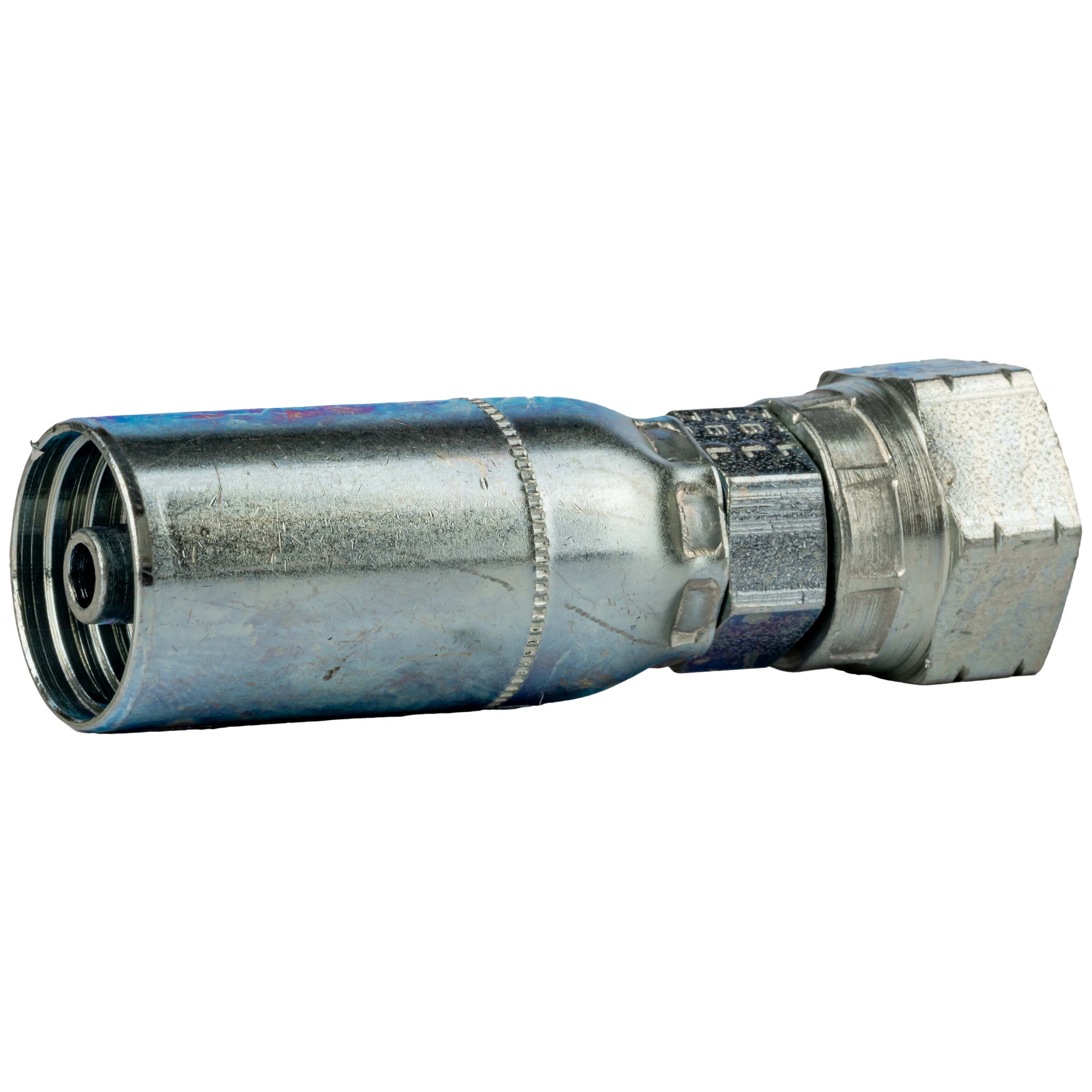 A Series BSPP - British Standard Parallel 60&deg; Cone - 45&deg; Bend Female Swivel
